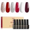 ROSALIND Sada gelových laků na nehty 6ks/Lot Nail Art Gel Polish Semipermanentní gelový lak Hybrid Soak Off UV Lamp Base Top Coat Gel Polish Kit