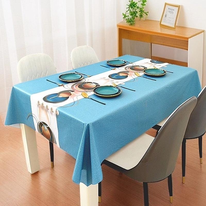 Waterproof, Oil-Proof And Anti-Scalding Coffee Table Tablecloth Rectangular Dining Table Cloth Household Living Room Light Luxury