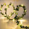 Outdoor Tiny Leaf LED Copper Wire Fairy String Lights Garland Christmas Decorations for Home New Year Wedding Garden Street Lamp