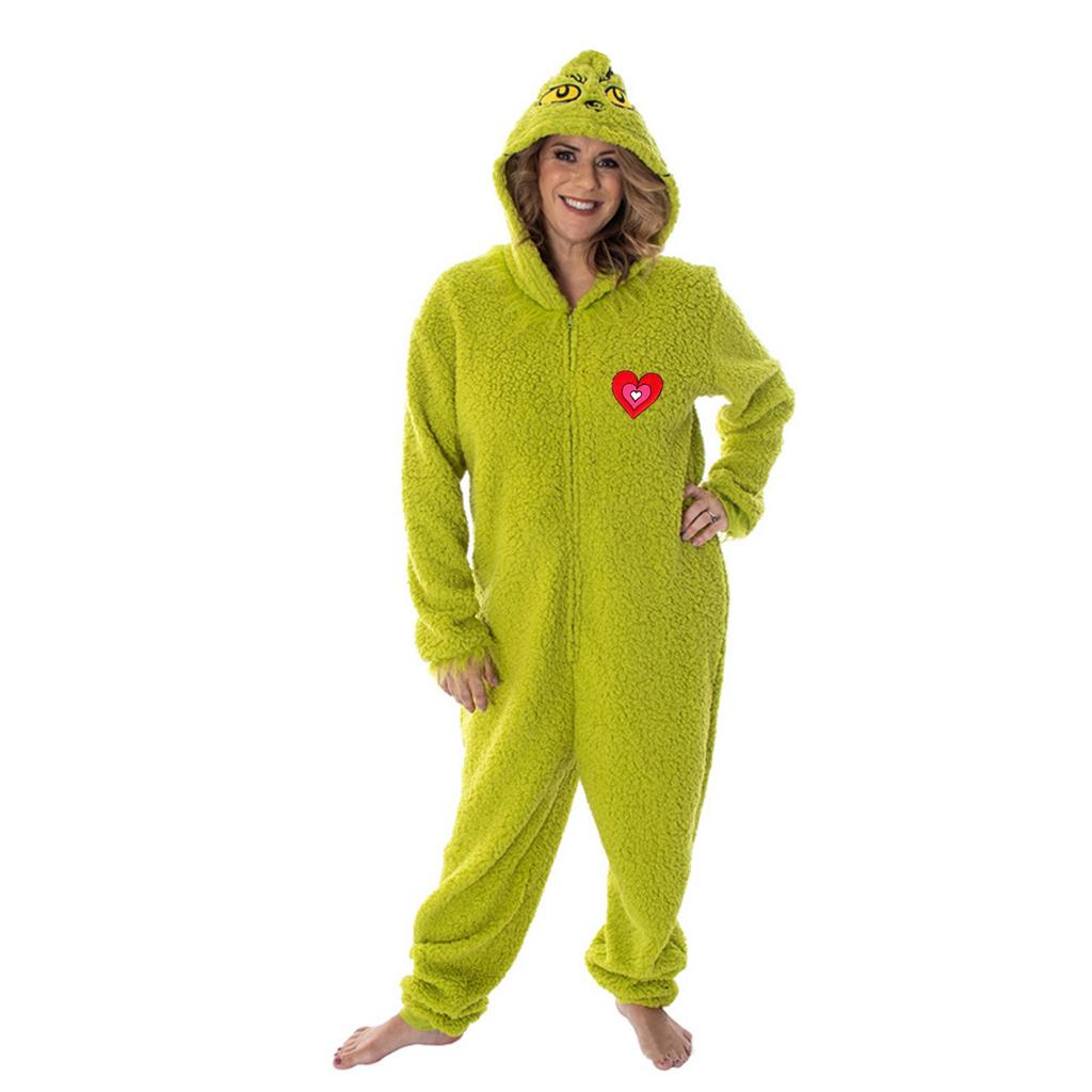 Christmas Family Matching Pajamas Set, Mother Child Baby Cartoon Print Pajamas Home Clothes Set