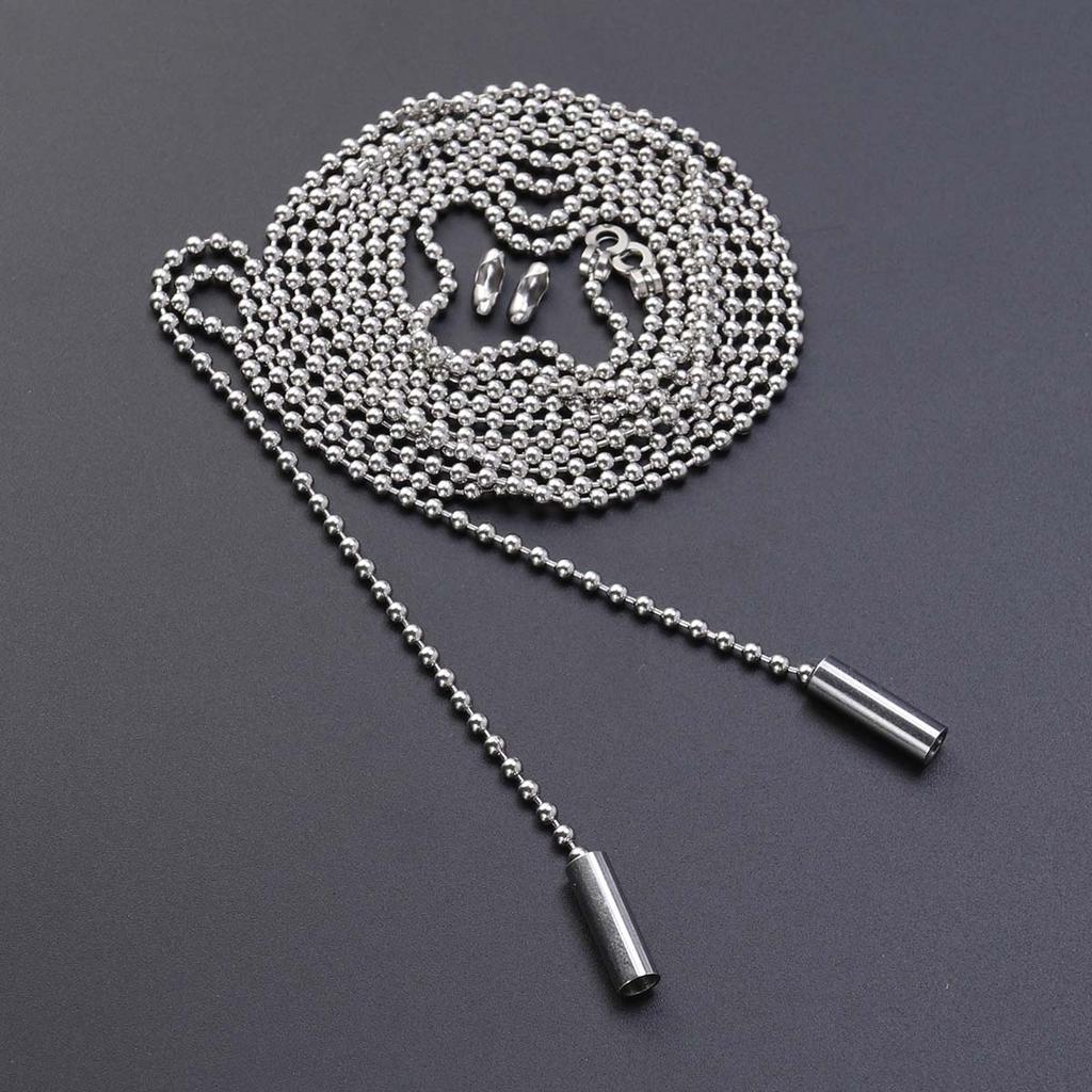 Replacement Ceiling Fan Switch Chain Compatible Wall Lamp Pull Light Switch Accessories Silver Hardware Chains