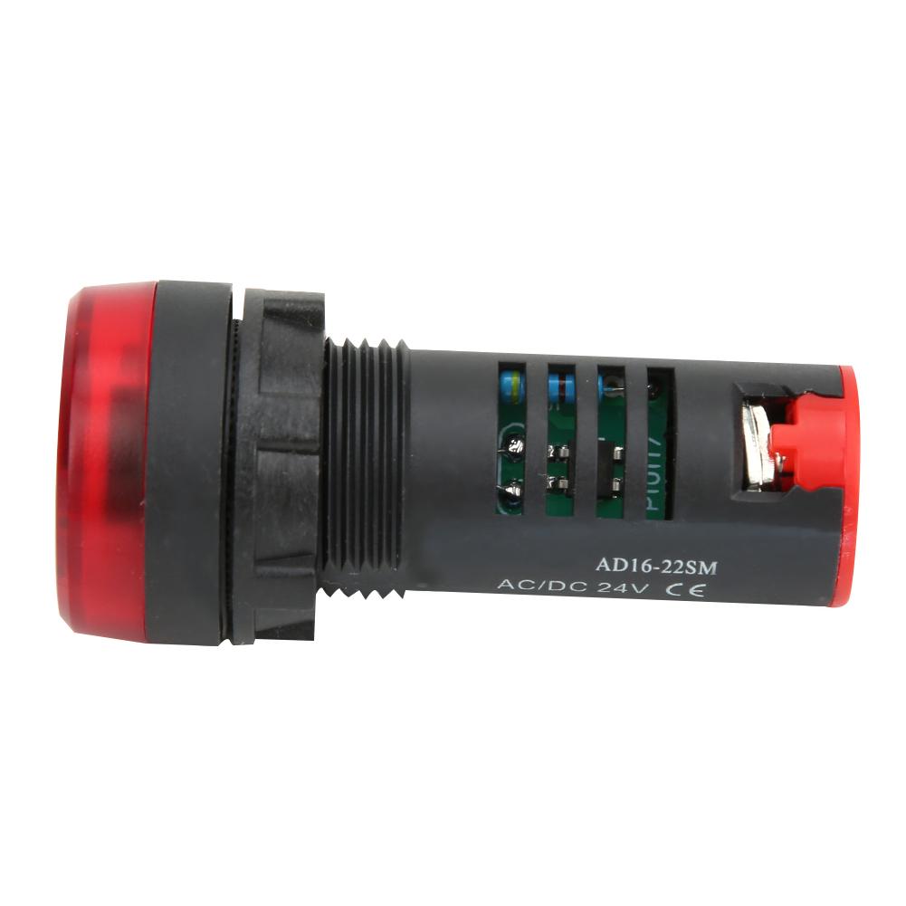 10 Pcs BERM LED Buzzer AD16?22SM Red Flash Alarm Indicator Lamp Buzzer Ac DC24V