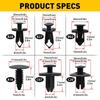 190pcs ABS Car Fastener Clip Kit Universal Car Repair Auto Body Push Retainer Pin Bumper Door Trim Panel Retainer Car Supplies