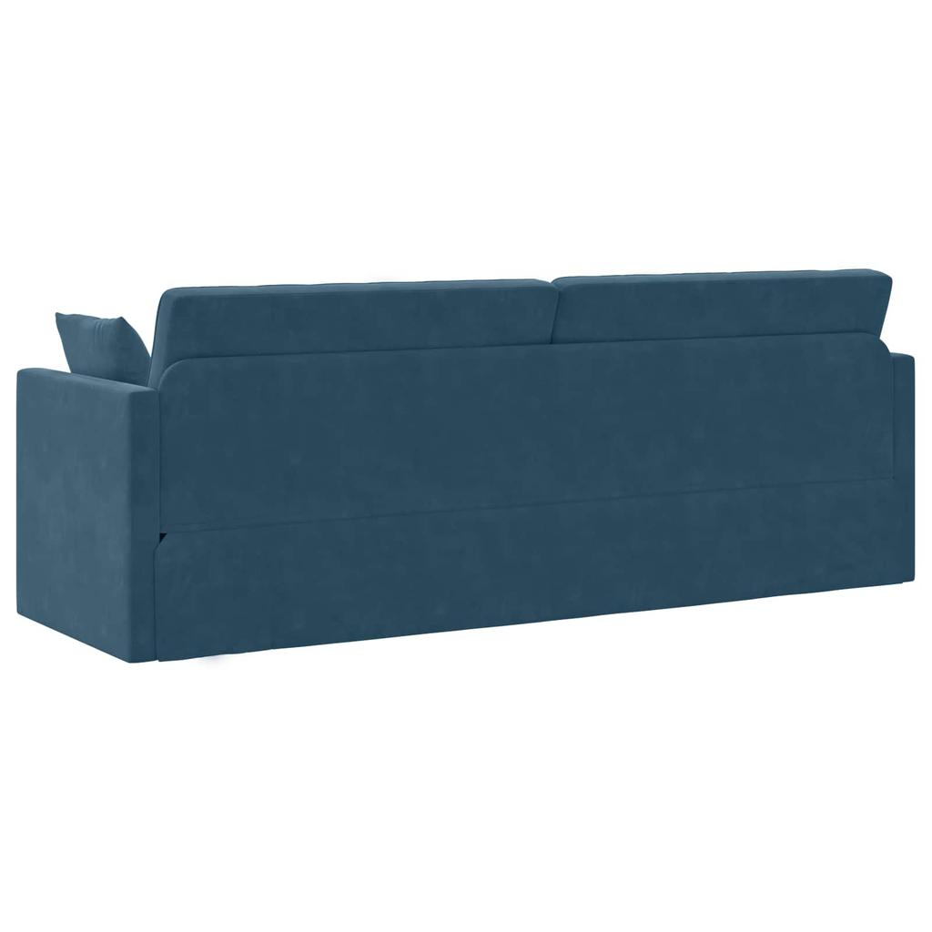 Floor Sofa Bed Blue 213 X 70 X 77 Cm Velvet
