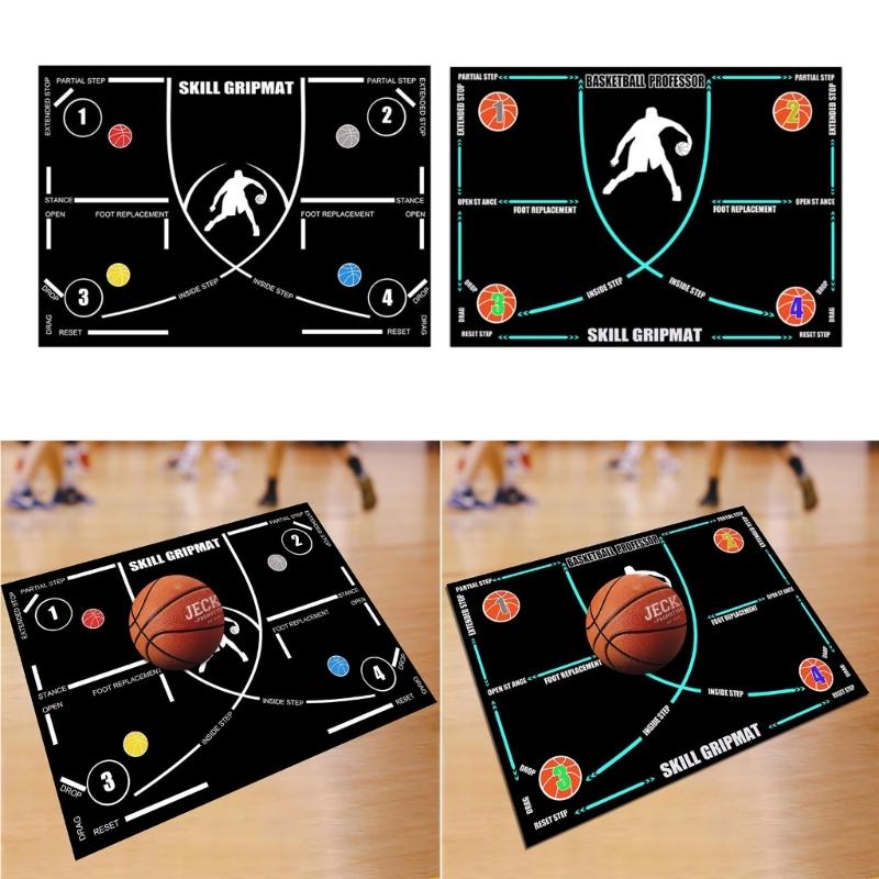 Přenosná basketbalová tréninková podložka na nohou, basketbalová tréninková podložka, protiskluzová deka pro běžný trénink, snadno použitelná