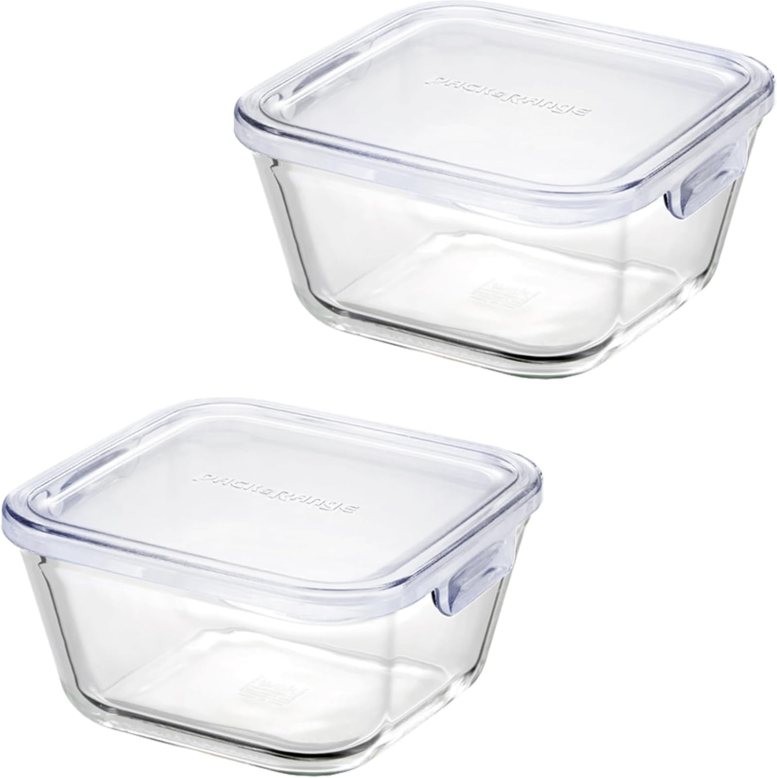 

Iwaki Glass Storage Saxe Set of Pack F3247HM2BL Heat-Resistant Containers, Blue, Deep, 2, & Range,