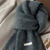 Wool Blend Knitted Winter Scarf for Women Student Warm Versatile High-End Neck Wrap