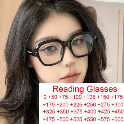Retro Anti Blue Light Computer Glasses Women Men Trendy Fashion Presbyopia Eyeglasses Classic Rivets UV400