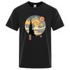 Ukiyo-E Night Funny Printing T Shirts Mens Harajuku Casual Tshirts Cotton Summer Short Sleeve High Quality Street Tops