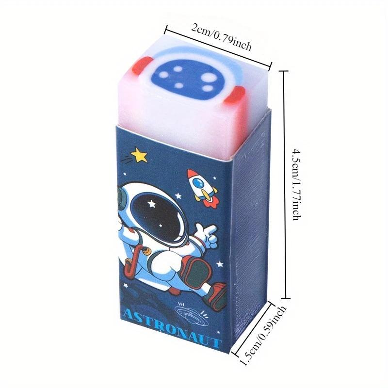 6pcs Cute Cartoon Jelly Erasers - Vibrant Fruit, Flower & Animal Designs, Cube-Shaped Erasers for Students & Artist