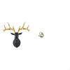 Resin Deer Head Wall Sculpture And Brass Chinese Statue Mini Tea Pet Figurine Collectible Boho