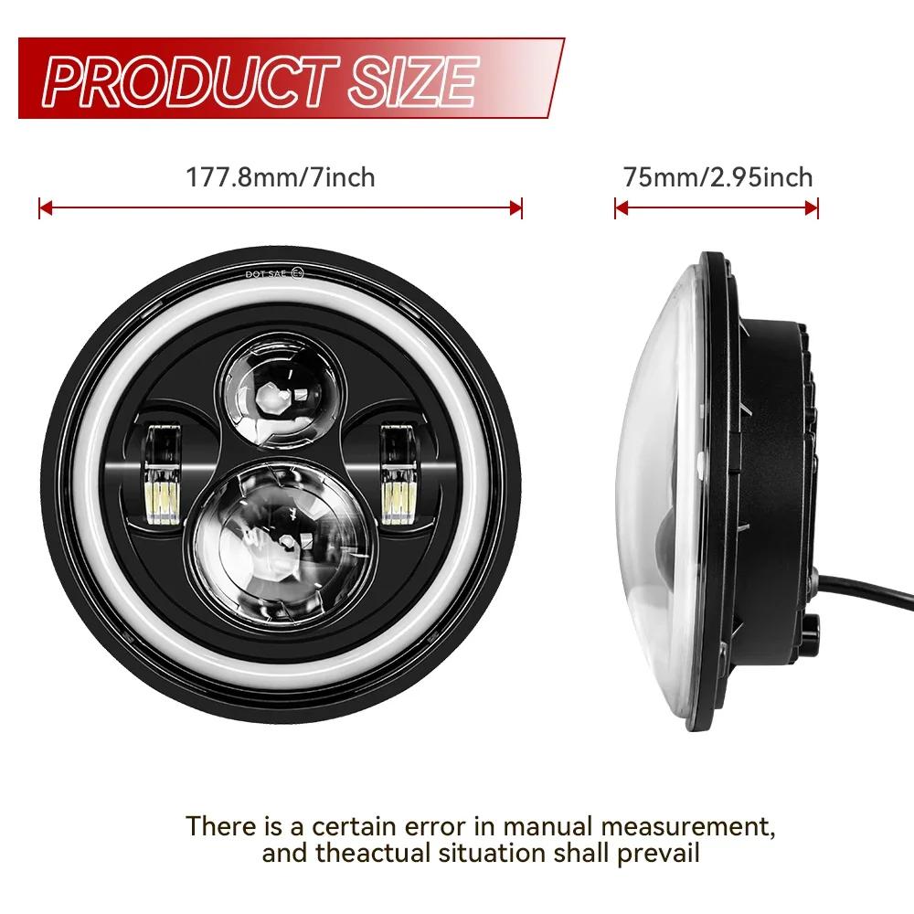 7inch LED Headlight +4.5inch Fog Lights 7"Bracket Mounting Ring Parts for Harley Touring Electra Glide Road King Street Glide