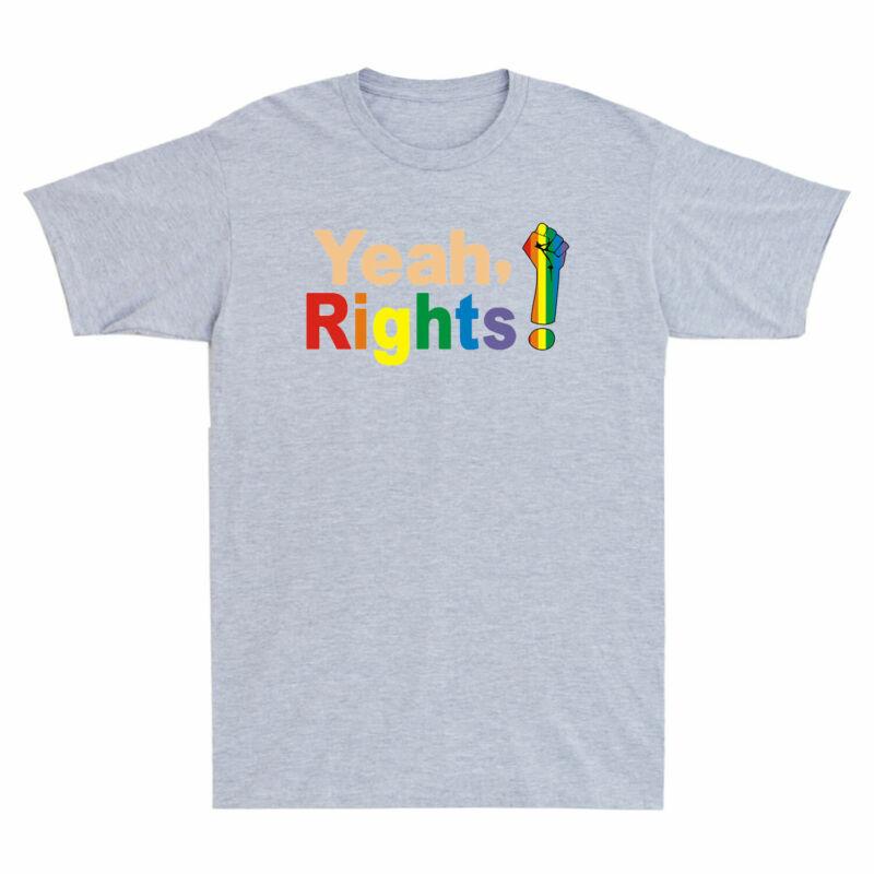 LGBT Short Unisexs TShirt Funny Rights Cotton Yeah Gift Sleeve