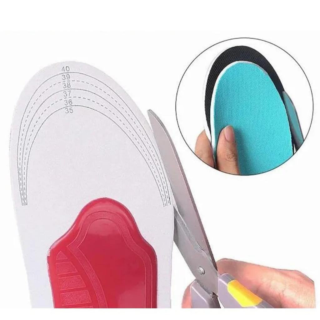 Korekční vložky do bot Střihatelné Snižují tlak Podpora klenby Ortopedické vložky pro plochou nohu Červené