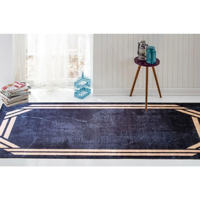 Tapis de salon REBELLE, Noir Dimensions - 80x150