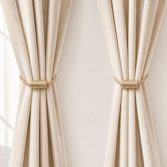 Magnetic Curtain Tiebacks, Modern Simple Rope Curtain Tie Backs, Decorative Drapes Weave Holdbacks for Home Bedroom Office Curtain