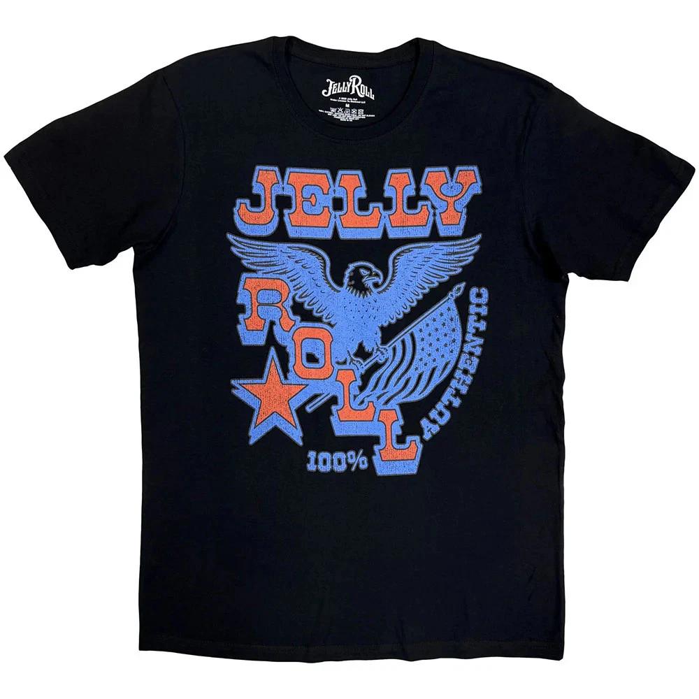 

Jelly Roll T-Shirt: Eagle Flag (Black) OFFICIAL NEW S