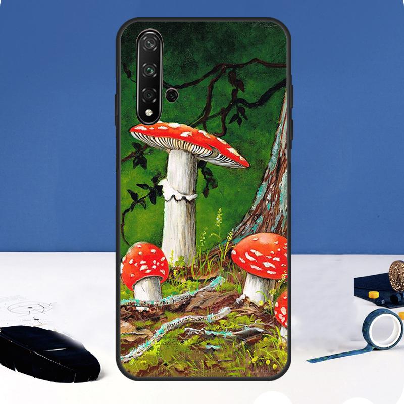 

Эстетичный чехол для телефона с грибами для Huawei Nova 11 Pro 11i 8i 3i 9 10 SE 5T Y60 Y61 Y70 Y90 Y91 P20 P30 P40 Lite Huawei P20 Pro