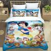 Snow White and the Seven Dwarfs Bedding Set, 3D Printed Cartoon Pattern Duvet Cover, Soft and Comfortable, Extra-large Size,