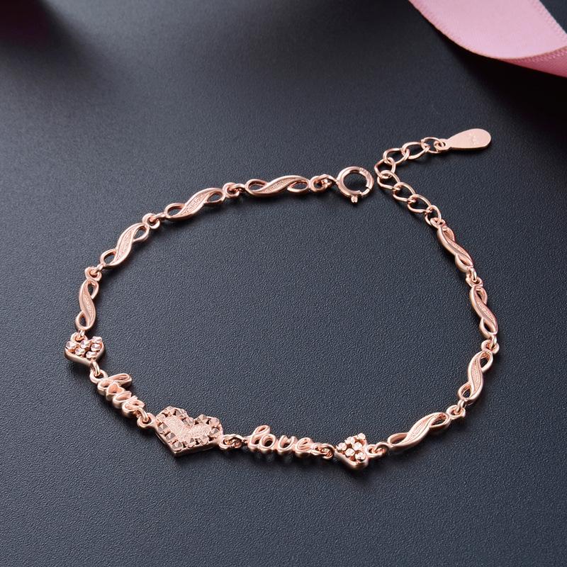 

Lindon женский циркон стерлингового серебра 925 пробы ювелирные изделия геометрический браслет из бисера-цепочки модный тонкий свадебный подарок для подруги розового золота