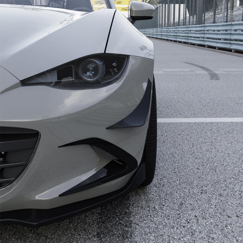 For Mazda Miata MX-5 ND 2016-2025 Front Bumper Spoiler Fog Lamp Cover Air Knife Splitter Body Kit