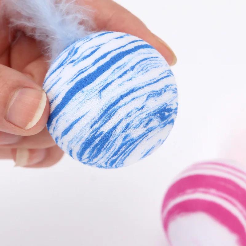 Brinquedo para gatos Bola de penas Brinquedo engraçado para gatos Bola estrela mais penas Bola de espuma Brinquedos de arremesso Brinquedos de pelúcia interativos Suprimentos para animais de estimação Brinquedo Katten