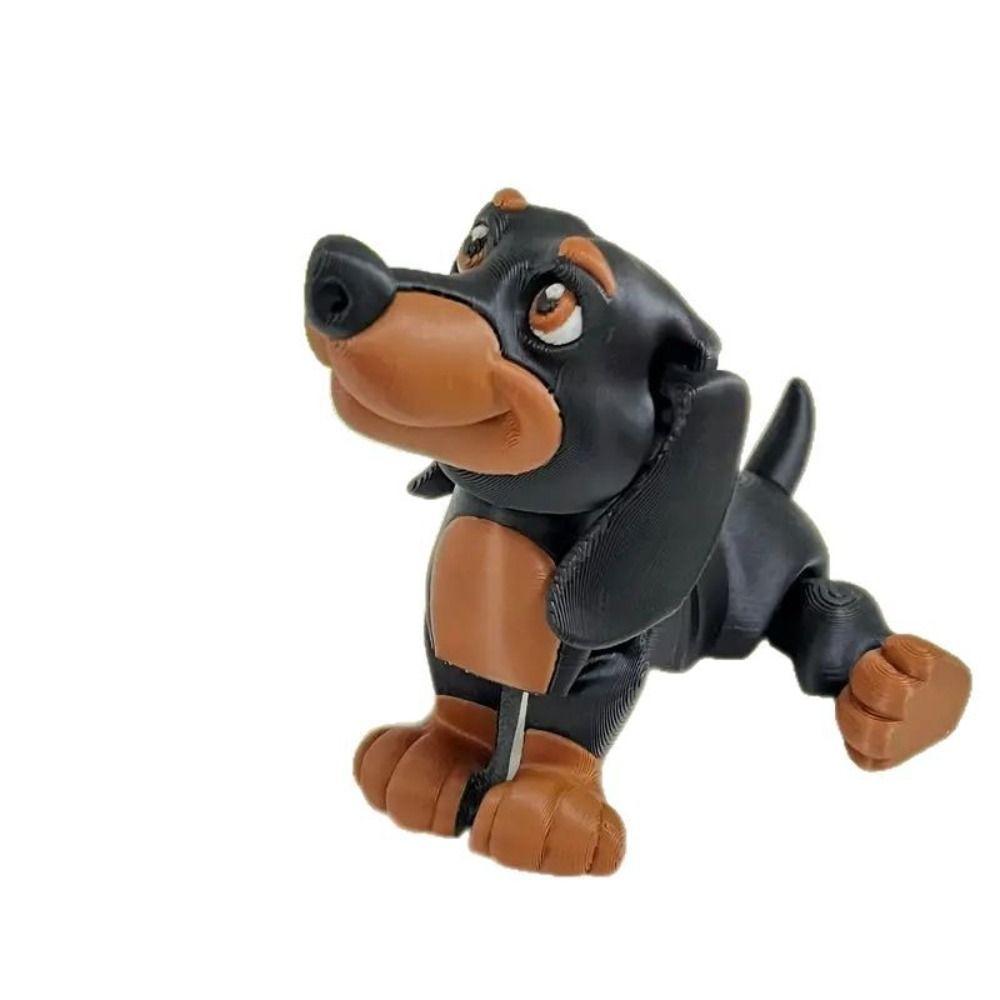 Movable 3D Printing Dog Toy Multi-Jointed Simulated Border Collie Figurine  Parent-children