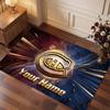 Montreal Canadiens Personalized Crystal Velvet Carpet, Customized Name Text Soft Anti‑Slip Rug for Living Room Bedroom