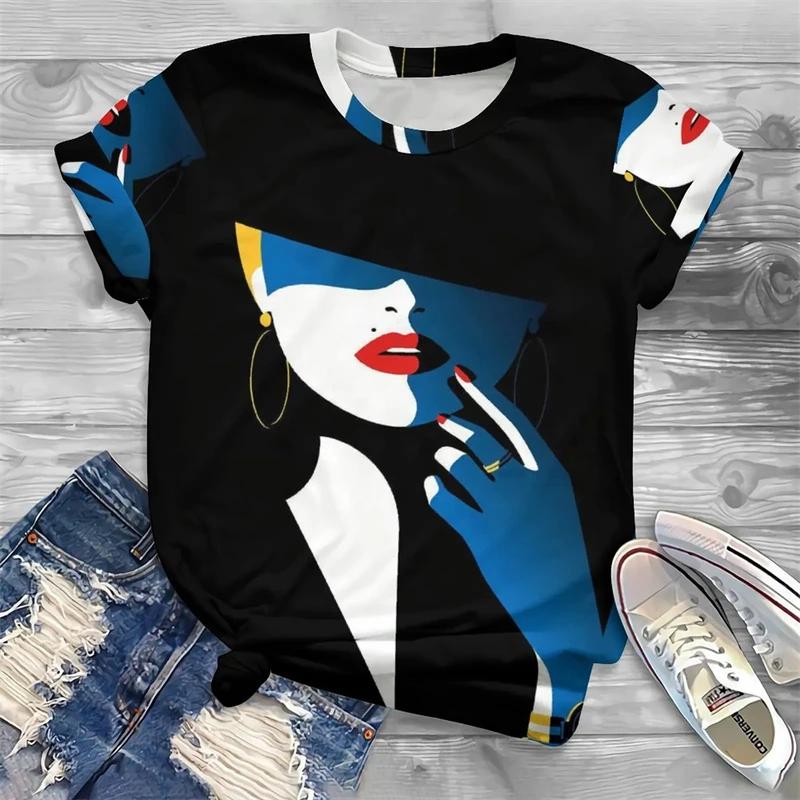New Fashion Women's T-Shirt 3D Printed Harajuku Short Sleeve T-Shirt Women's Oversized Top