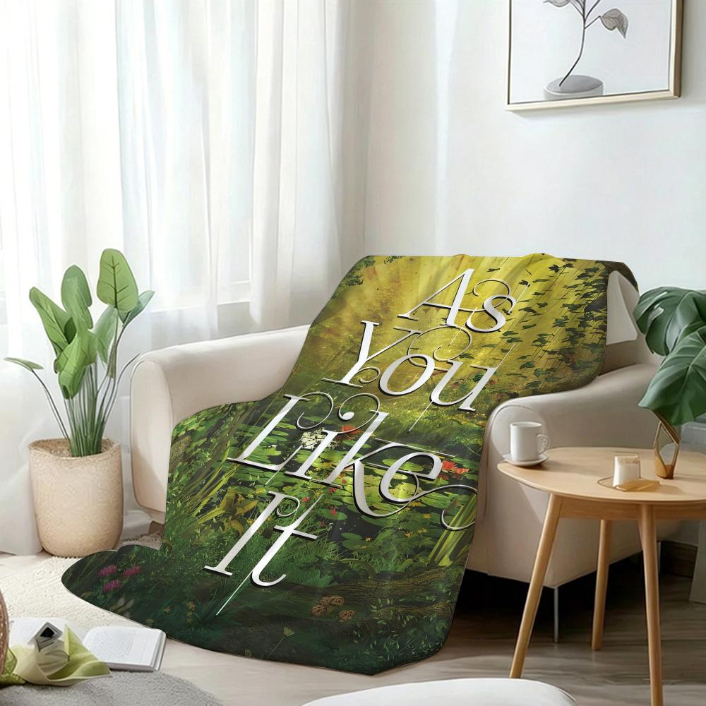 As You Like It Throw Lightweight 240G Flannel Blanket Soft Skin-Friendly For Summer Cooling