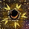 1PC Iron Solar Lantern Outdoor Solar Powered Garden Light Pathway Patio Yard Balcony Decorative Weatherproof Landscape Lighting