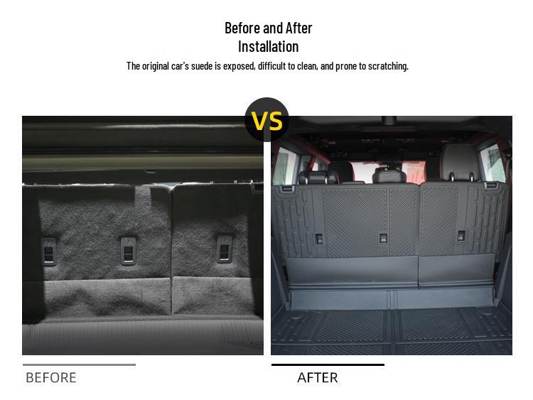 Almohadilla del Respaldo del Asiento Deflector del Maletero Modificación Interior del Ford Bronco