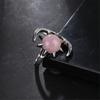 Elegant Moon and Star Crystal Ring Smooth Comfort Band Handmade Finger Jewelry Stylish Daily Wear Accessories