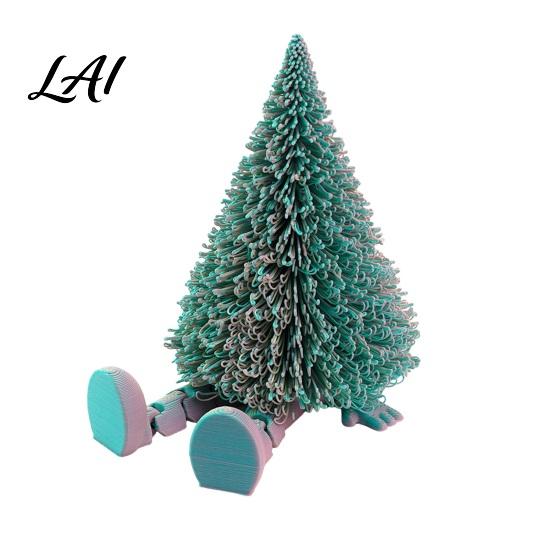 Decorative Figurine for Christmas Tree Figure Flexible Movable Joints 3D Printed Unique Creative Gifts Ornament Festive Atmosphere Figure