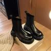 2025 Women's Black Chelsea Martin Boots: Chunky Heel, Round Toe, Platform Design