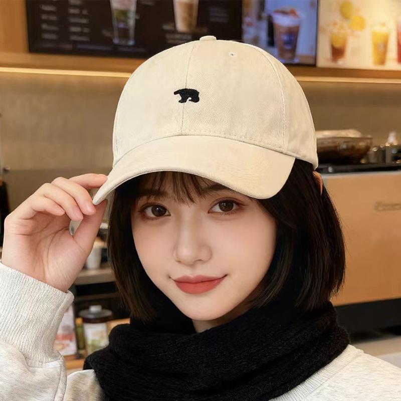 

Baseball cap female deep top wide brim showing face small peaked cap big head circumference sun hat male [regular fit]