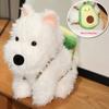 Highland Terrier West Plush Doll With Avocado Apple Backpacks Bow Decor Gift For