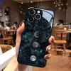 Independent Station Hot-selling Cure System Cosmic Starry Sky Moon Phase Glass iPhone15promax Mobile Phone Case Production