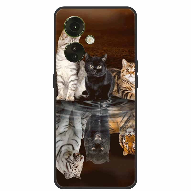 Pour Coques OnePlus Nord CE 3 5G Nord CE3 Lite Chats Peints Silicone TPU Souple Coque Arrière Coques de Téléphone Pour OnePlus Nord CE3 Lite 5G