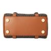 Michael Kors Złoty metalowy charms z logo Bedford Monogram Color Block Torba crossbody Torba Boston Damskie torebki Kolor dębowo-brązowy 32F9G06C0B-252