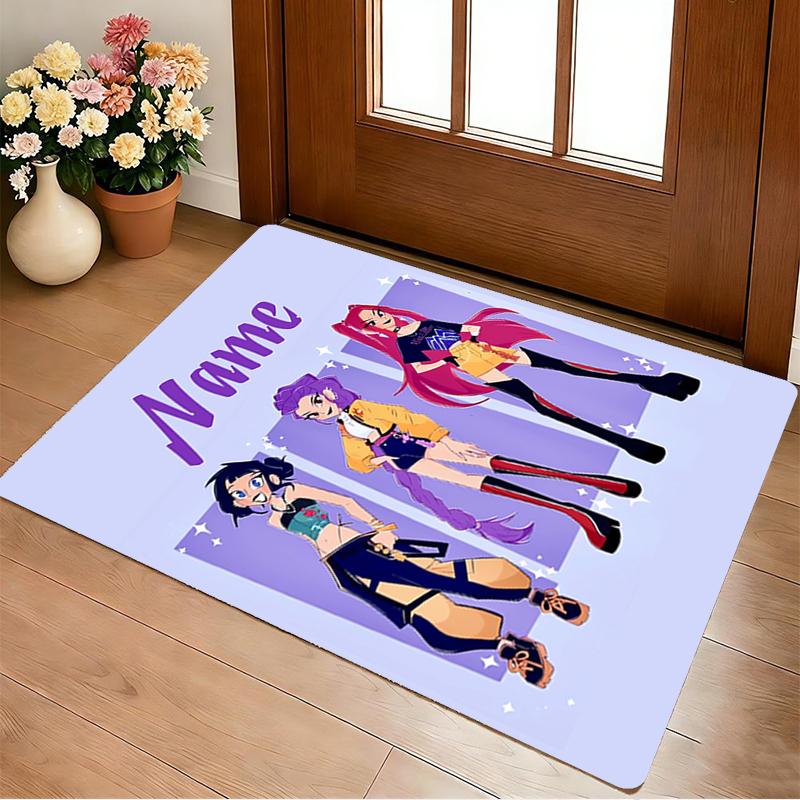 Personalized Name Huntrix Name Living Room Non-Slip Area Rug Soft Carpet for Bedroom Playroom Sofa Office Home Decor Doormat
