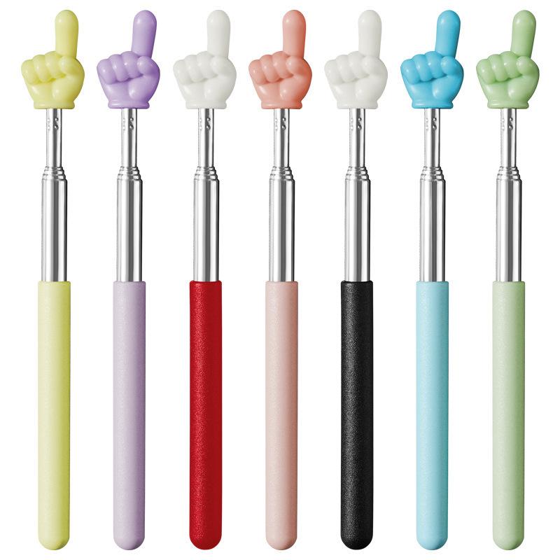 Telescopic Children's Pointer Pen: Stainless Steel Retractable Teaching Stick with Macaron Colors