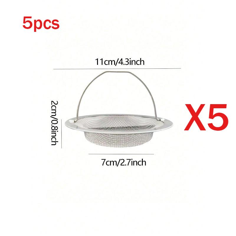 Stainless Steel Sink Strainer Basket-Universal Fine-Mesh Food Catcher for Kitchen Drains,Easy-Clean Filter with Anti-Rust Design