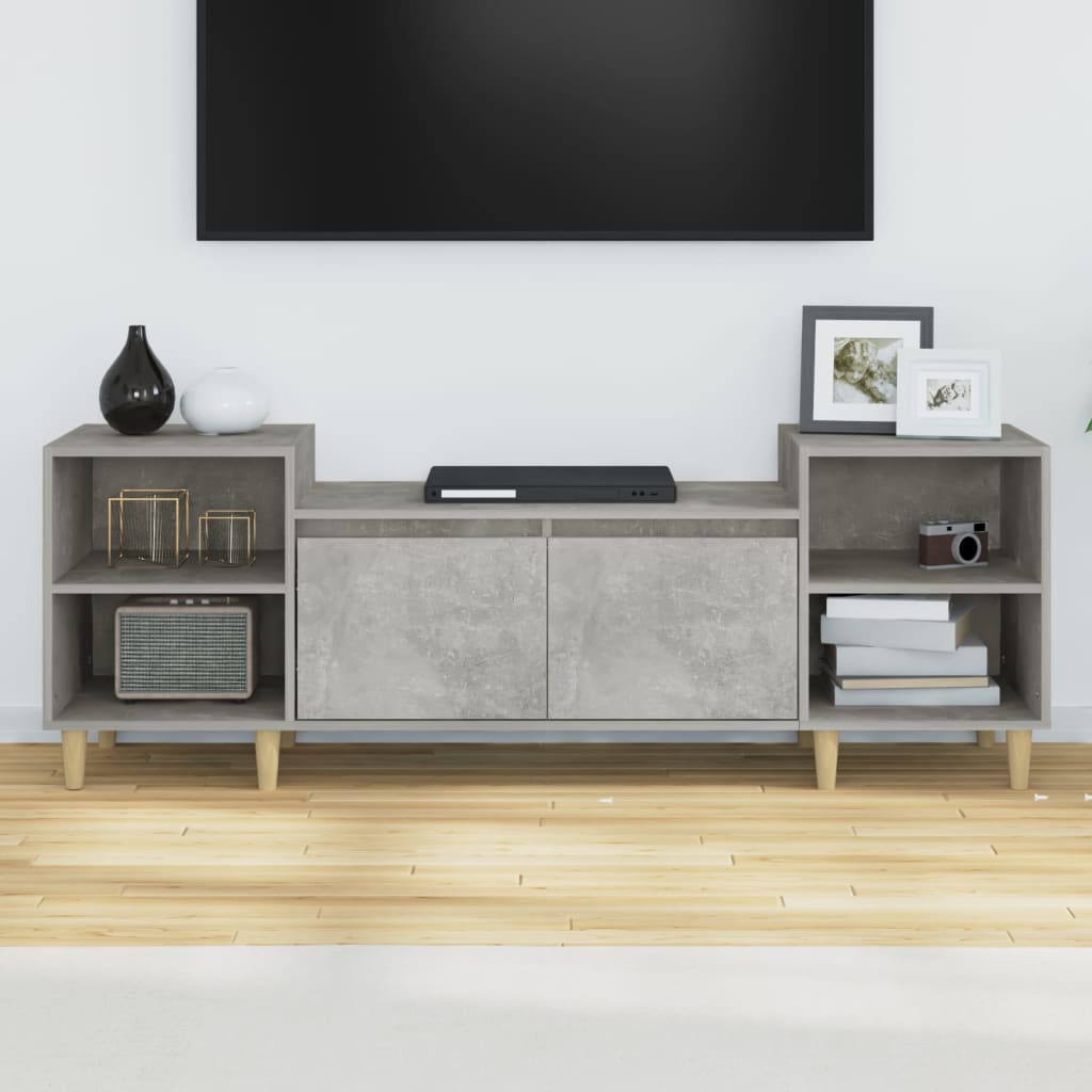 TV Cabinet Concrete Grey 160 x 35 x 55 cm Particleboard