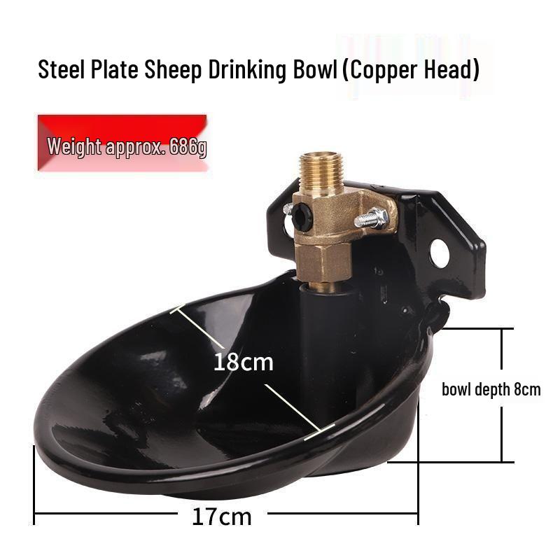Automatic Sheep Water Bowl with Copper Valve and Plastic Trough