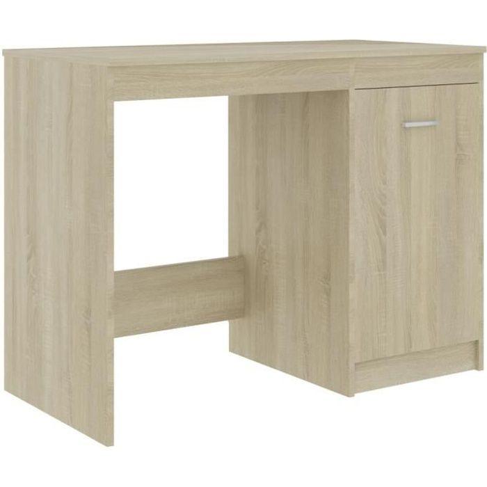 VidaXL Desk Sonoma Oak 100x50x76 Cm Chipboard