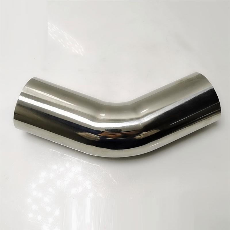 

Stainless steel non-standard exhaust 45 degree elbow 70mm extended and 200mm extended at both end exhaust bend 63x2mm extend 200mm