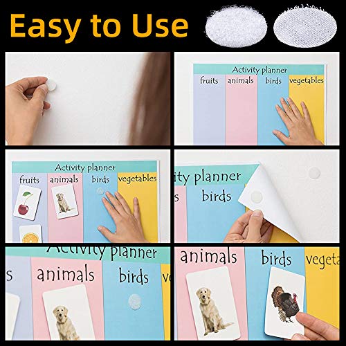 Hook and Loop Dots Self Adhesive 20mm ZAWTR 500 Pcs Sticky Back Coins Double Sided Strong Sticky Hook and Loop Tapes Waterproof DIY Stickers Crafts