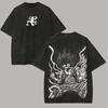 Anime ONE PIECE Anime Nika Luffy Printed T-shirt Men's Women's Washed Tee High Quality Streetwear Y2k Cotton Hip Hop Short Sleeve Female Male Clothing