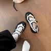 Su Yinyin Has the Same Spot Casual Sports Sandals for Women's New Summer Outer Wear Hollowed-out Velcro Mary Jane Sandals.